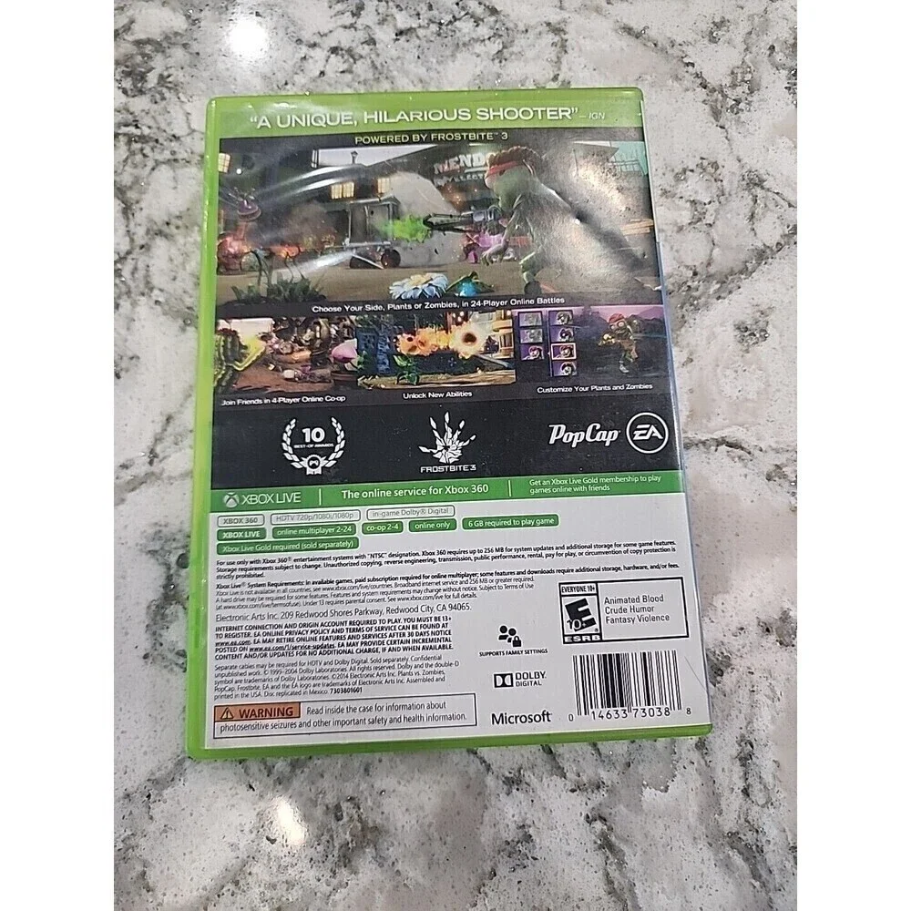 Plants Vs Zombies Garden Warfare - Microsoft Xbox 360